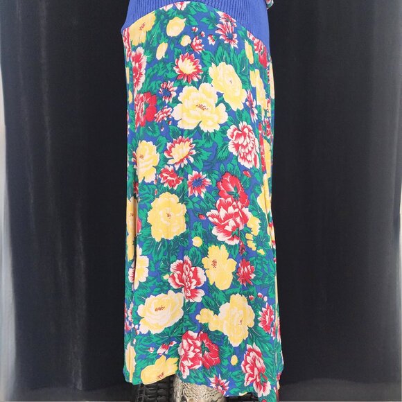 Vintage 70's-80' Handmade Floral Dress 1/2 Sleeve Grandma Special. 40" Chest - Picture 6 of 12